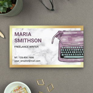 Autor des Vintagen Lila QR-Code-Writers Visitenkarte