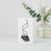 Autor des Vintagen Schreibmaschinenschrifters Visitenkarte (Stehend Vorderseite)