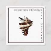 Autor eines Minimalistischen ästhetischen Buches, Quadratische Visitenkarte (Vorderseite)