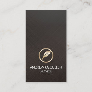 Autor Faux Gold Feder Icon Visitenkarte