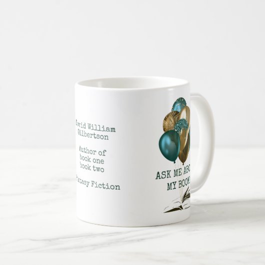 Autor fragte mich über mein Buch Kaffeetasse (VorderseiteRechts)