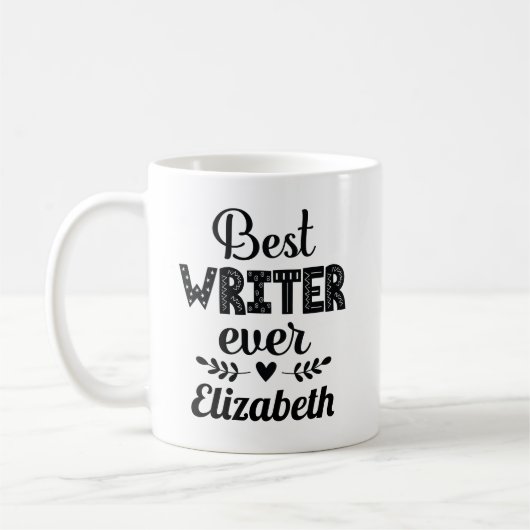 Autor Geschenk Bester Schriftsteller je Kaffeetasse (Links)