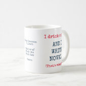 Autor ich schreibe Bücher Funny Text Kaffeetasse (VorderseiteRechts)