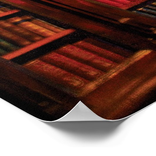 Autor - In der Bibliothek Poster (Ecke)