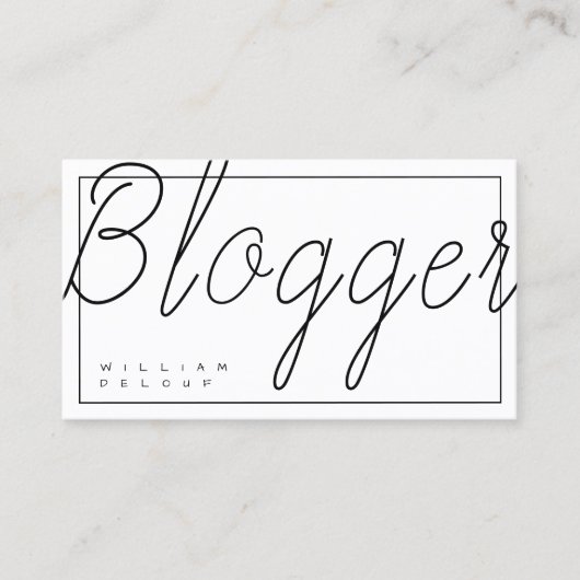 Autor Journalist Blogger Visitenkarte (Vorderseite)