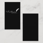 Autor Journalist Buch Schriftsteller Schriftstelle Visitenkarte (Vorne/Hinten)