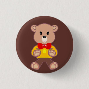 Autor K.E.C. Teddy Bear Button