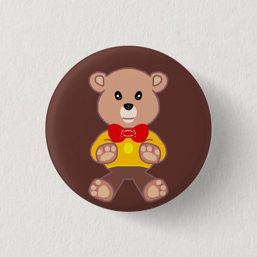 Autor K.E.C. Teddy Bear Button (Vorderseite)