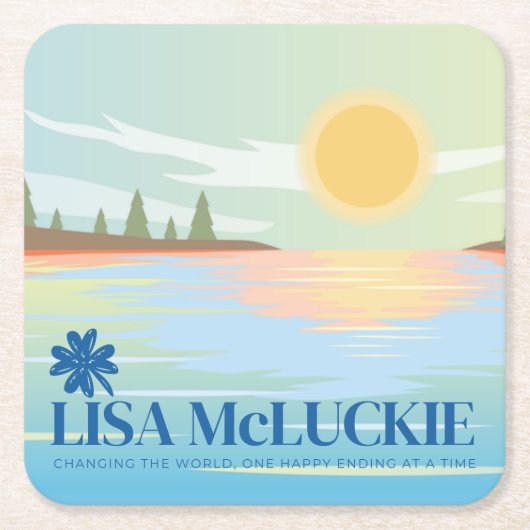Autor Lisa McLuckie Drink Coasters Rechteckiger Pappuntersetzer (Vorderseite)