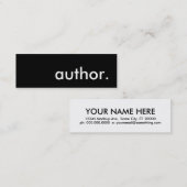 Autor. Mini Visitenkarte (Vorne/Hinten)
