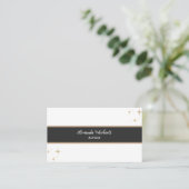 Autor Minimalistisch Elegant Brown Black Visitenkarte (Stehend Vorderseite)