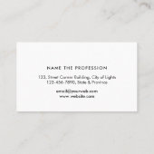 Autor Nib Gold Freelance Autor Elegant Classic Visitenkarte (Rückseite)