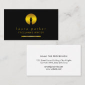 Autor Nib Gold Freelance Autor Elegant Classic Visitenkarte (Vorne/Hinten)