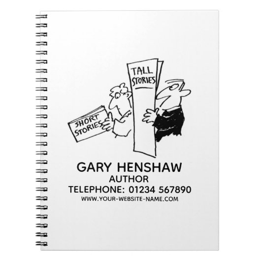 Autor oder Writer Notebook Notizblock (Vorderseite)