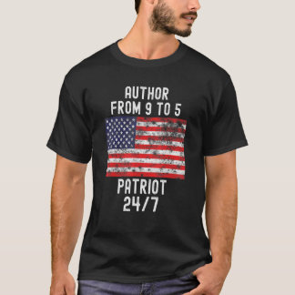Autor Patrio Patriotic 4. Juli US-Flagge T-Shirt