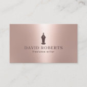 Autor Pen Nib Logo Rose Gold Visitenkarte (Vorderseite)