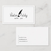 Autor Poet Writer Blogger Visitenkarte (Vorne/Hinten)