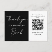 Autor QR-Code Buchrezension Anfrage Minimal Begleitkarte (Vorderseite)