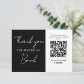 Autor QR-Code Buchrezension Anfrage Minimal Begleitkarte (Stehend Vorderseite)
