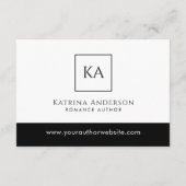 Autor QR-Code Buchrezension Anfrage Minimal Begleitkarte (Rückseite)