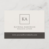 Autor QR-Code Buchrezension Anfrage Minimal Begleitkarte (Rückseite)