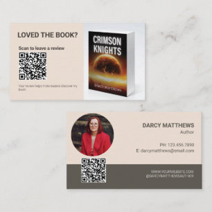 Autor QR-Code Buchrezensionsanfrage Promo Marketin Visitenkarte