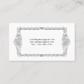 Autor: Quill Writer, Editor, Essayist Visitenkarte (Rückseite)