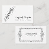 Autor: Quill Writer, Editor, Essayist Visitenkarte (Vorne/Hinten)