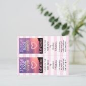 Autor Romance Werbeaktion Lesezeichen Streifen Postkarte (Stehend Vorderseite)