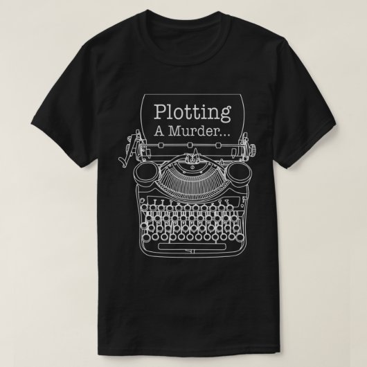 Autor Schreibmaschine Plotting eines Murder-T - Sh T-Shirt (Design vorne)