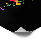 Autor schreibt Heartbeat Rainbow Poster (Ecke)