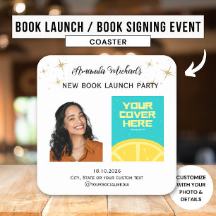 Autor Schriftsteller Buchpräsentation Begrüßungspa Rechteckiger Pappuntersetzer