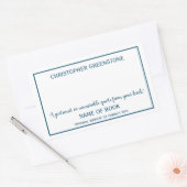 Autor Signature Bue Buchzeichen Rechteckiger Aufkleber (Umschlag)