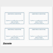 Autor Signature Bue Buchzeichen Rechteckiger Aufkleber (Blatt)