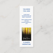 Autor Unterzeichnetes Blue Mini-Lesezeichen Mini Visitenkarte (Rückseite)