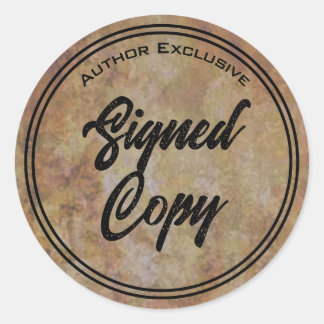 Autor Unterzeichnetes Kopierpapier Runder Aufkleber