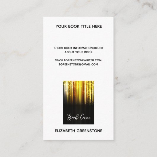 Autor Unterzeichnetes Lesezeichen Begleitkarte (Rückseite)