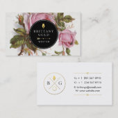 Autor, Verfasser-Geschäfts-Karte - Rose weiblich Visitenkarte (Vorne/Hinten)