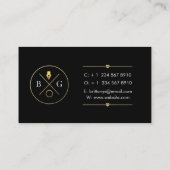 Autor, Verfasser-Visitenkarte - schickes Gold und Visitenkarte (Rückseite)