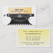 Autor Vintager Schreibmaschine Visitenkarte (Vorne/Hinten)