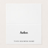 Autor Visitenkarten (Außenseite Aufgefaltet)