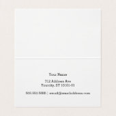 Autor Visitenkarten (Innenseite Aufgefaltet)