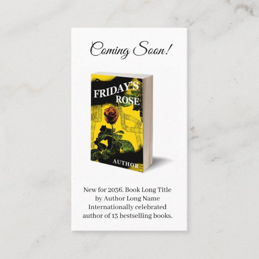 Autor von Werbeaktionen Visitenkarte (Vorderseite)