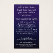 Autor Werbeaktion Big Book Cover Dunkelblau (Rückseite)