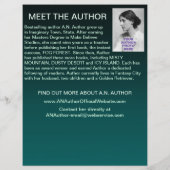 Autor Werbeaktion Buch Cover Green Black Flyer (Hinten)