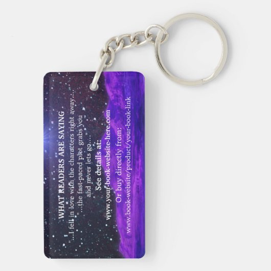 Autor Werbeaktion Space Science-Fiktion Schlüsselanhänger (Rückseite)