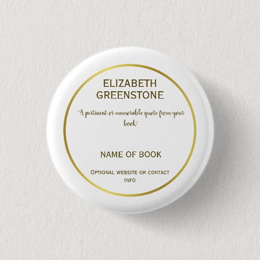 Autor-Werbebuchangebot Button (Vorderseite)