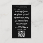 Autor Writer Lautsprecher Book Werbeaktion QR Code Visitenkarte (Rückseite)