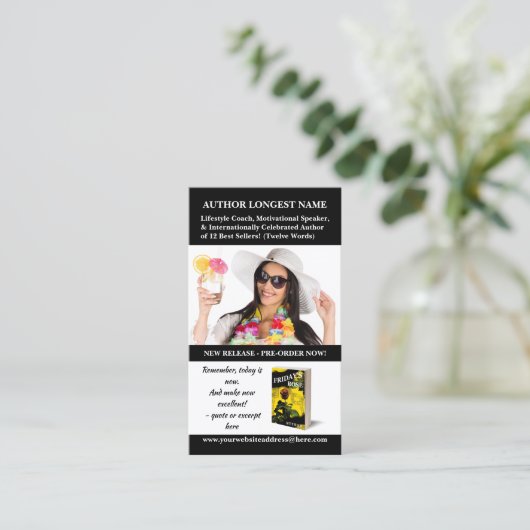 Autor Writer Lautsprecher Book Werbeaktion QR Code Visitenkarte (Stehend Vorderseite)