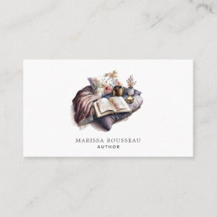 Autor Writer Watercolor Business Card Visitenkarte